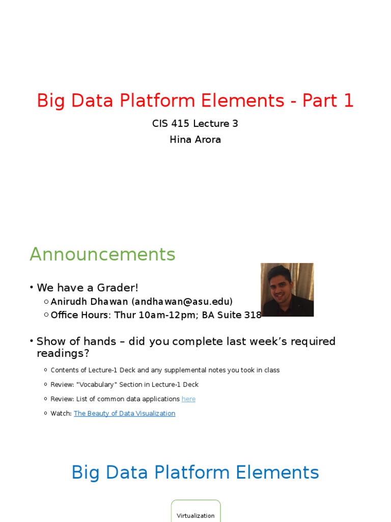 Big Data Platform Elements Overview | PDF | Desktop Virtualization ...
