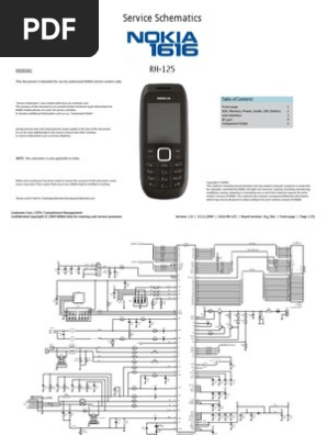 Nokia 1616 RH-125 Schematics V1 | PDF | Intellectual Works.