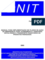 Manual_Implementacao_Planos_Acao_Emergencia Em Acidentes Rodoviarios - DNIT 2005