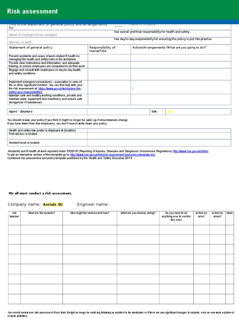 Risk Assessment | PDF