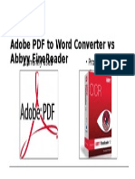 Adobe PDF To Word Converter Vs Abbyy Finereader: - Currently Used - Proposed Solution