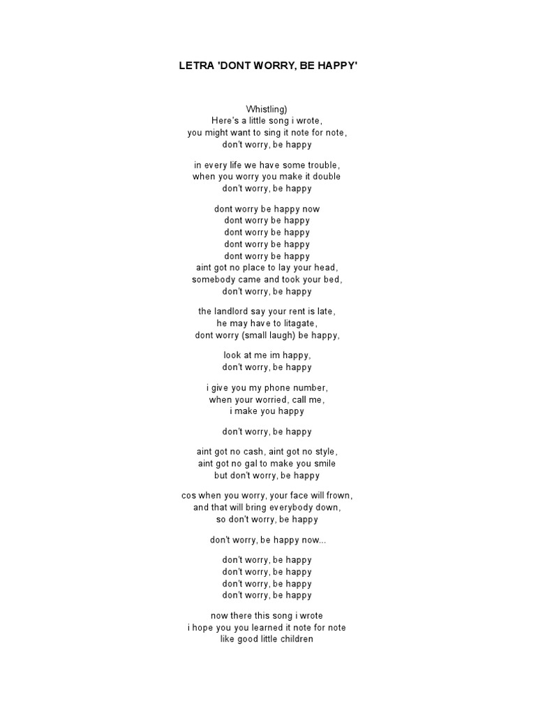 LETRA Don't Worry | PDF | Entertainment (General)