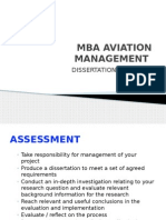 Mba Aviation Management: Dissertation Proposal