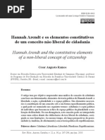 Hannah Arendt e os elementos constitutivos de um conceito não liberal de cidadania