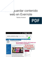 Guardar una página web en Evernote- Tableta Android