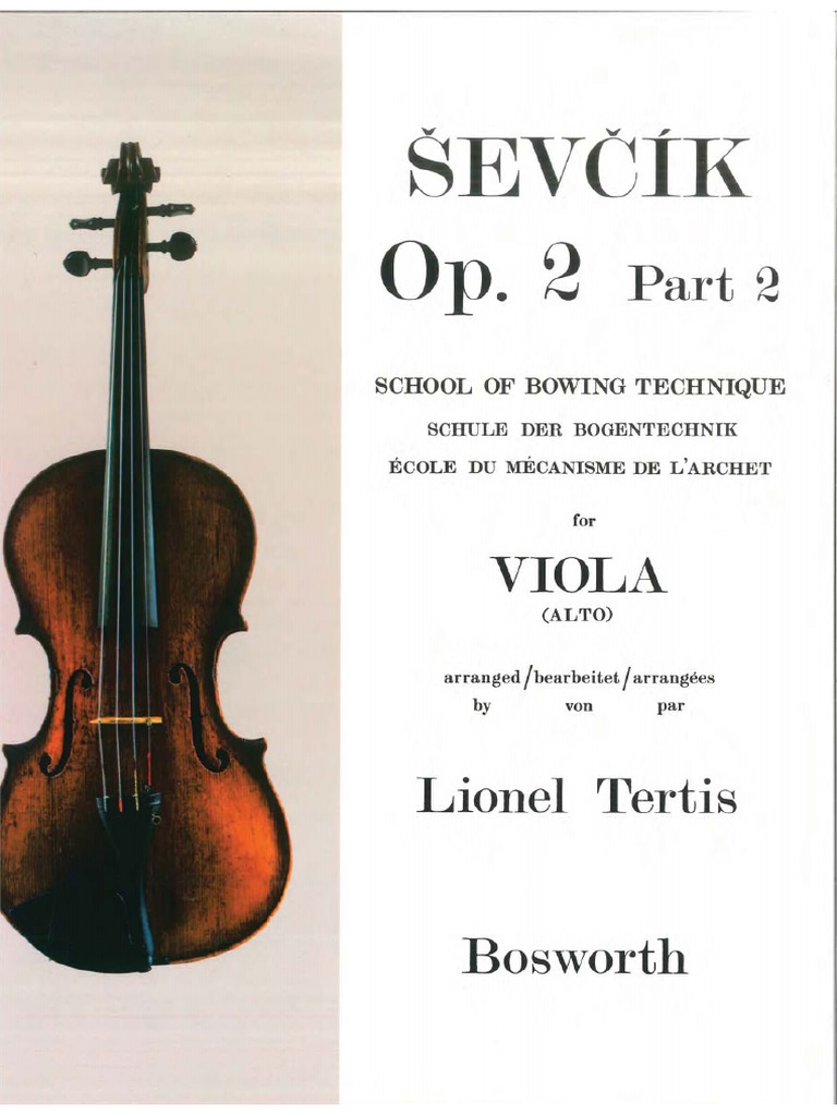 Oskar Sevcik School of Bowing Technique Viola Studies - Op 2 Part 2 | PDF