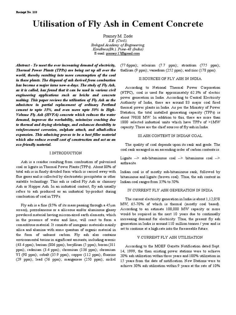 Fly ash literature review image