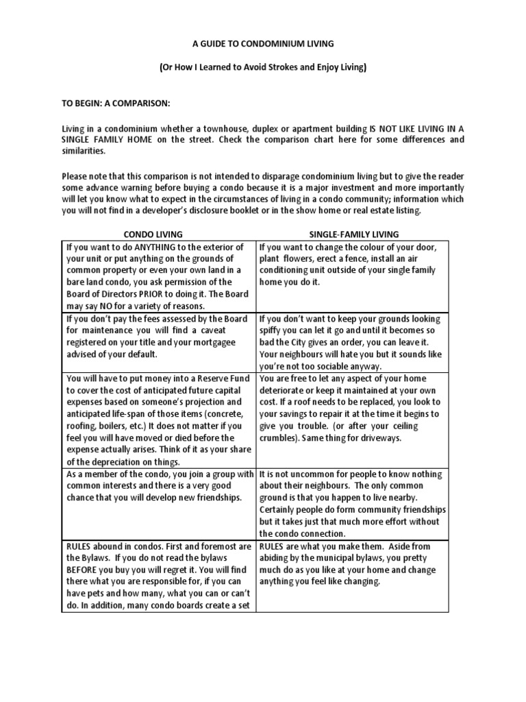 A Guide To Condominium Living by Inland Property Management | PDF ...