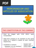 CRG520-MEMORANDUM AND  ARTICLE OF ASSOCIATION