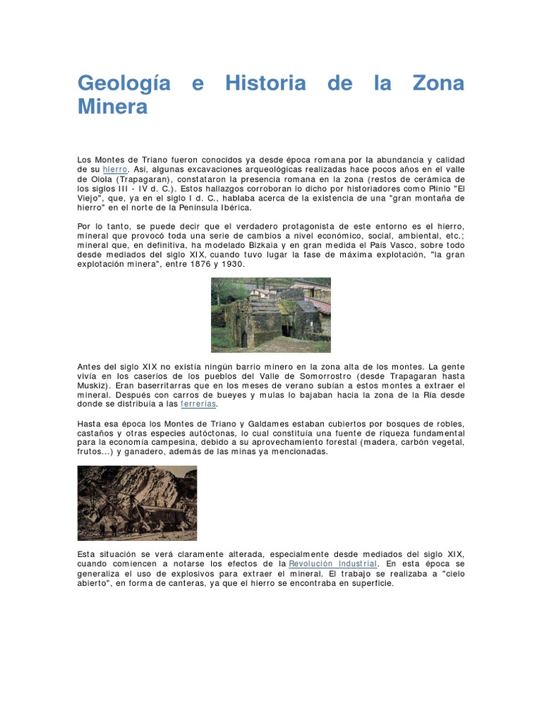 Geología e Historia de La Zona Minera | PDF | Transporte ferroviario ...
