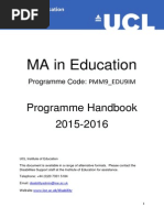 Download MA Education Programme Handbook - UCL IoE 2015-16 by Abdul Hameed Khan SN284143122 doc pdf