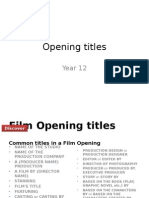Opening Titles Task
