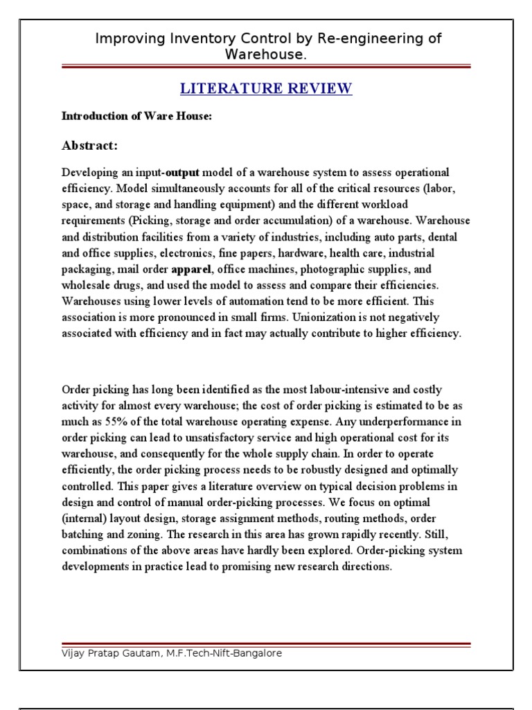 Warehouse performance measurement: a literature review picture