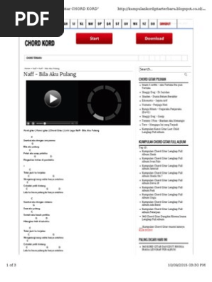 Naff Bila Aku Pulang Chord