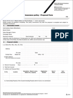 Boiler Insurance Policy - Proposal Form