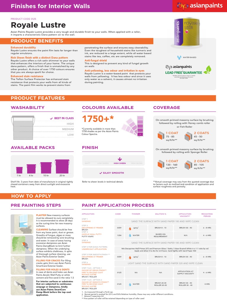 Royale Lustre PIS PDF Paint Manmade Materials