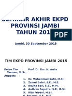 Paparan Seminar Akhir Ekpd 2015 Provinsi Jambi