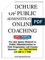 Public Administration For Civil Services Main Examination Online Coaching Brochure