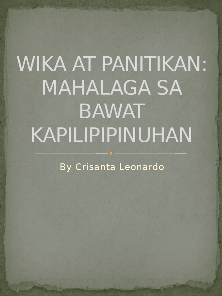 Panitikan In English