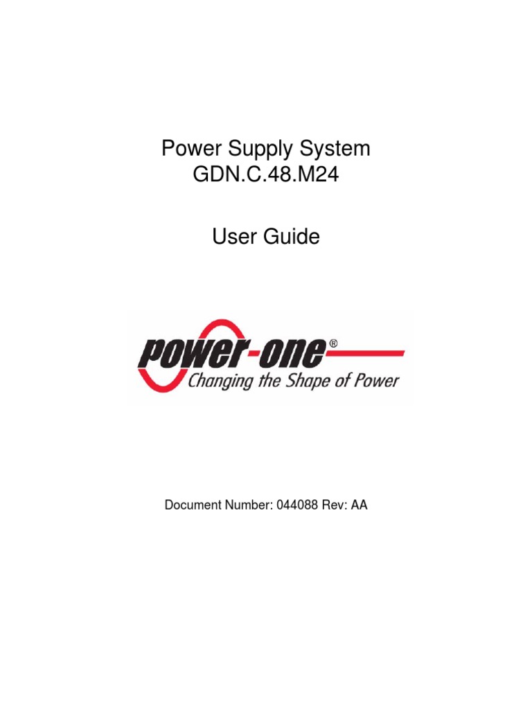 Manual Power One | PDF | Power Supply | Electric Power System