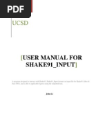 Shake91 Input User Manual