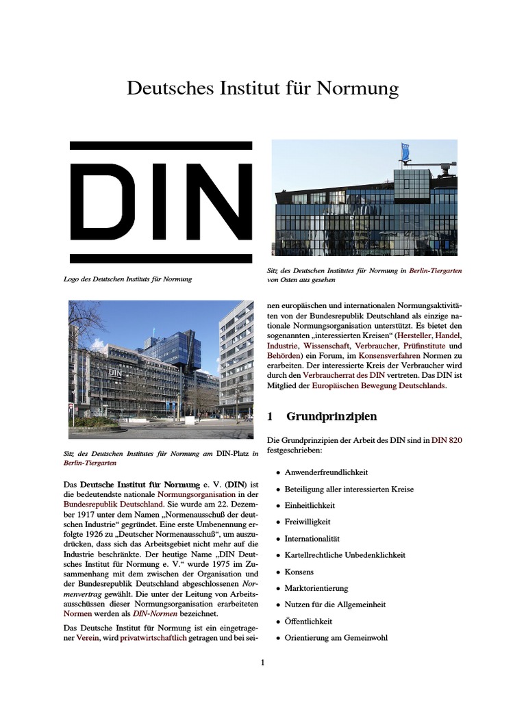 Deutsches Institut Für Normung
