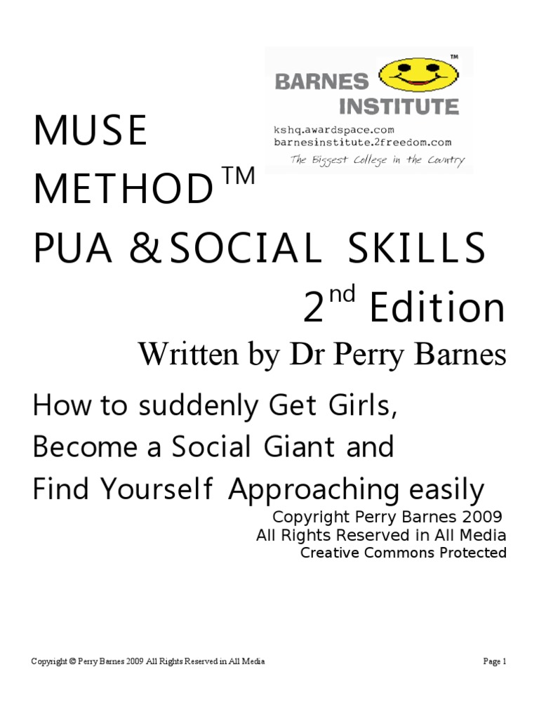 Muse Method @ PUA and Social Skills @ 2nd Edition | Rhyme | Poetry