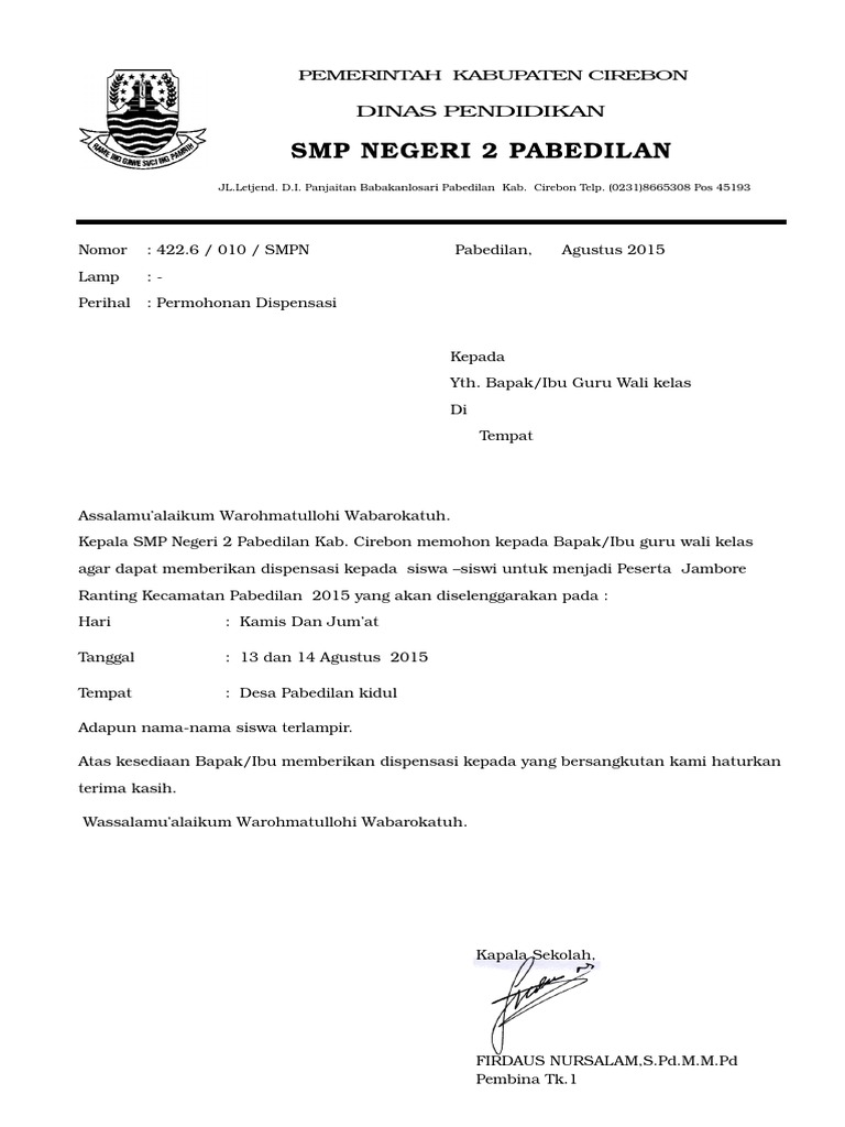 Dispensasi Pramuka