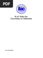 ILAC - P14!01!2013 ILAC Policy For Uncertainty in Calibration