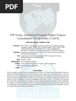 WikiLeaks TPP Intellectual Property Rights Chapter