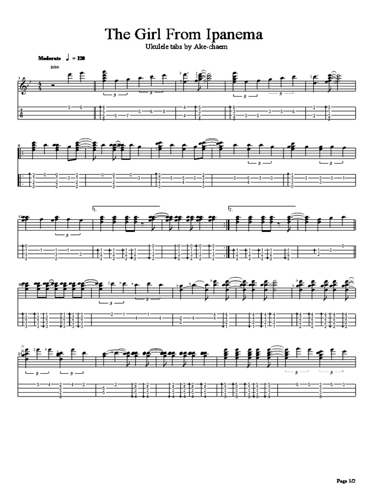 The Girl From Ipanemauke Tabs