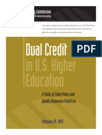 Higher Learning Commission Dual Credit in U.S. Higher Education