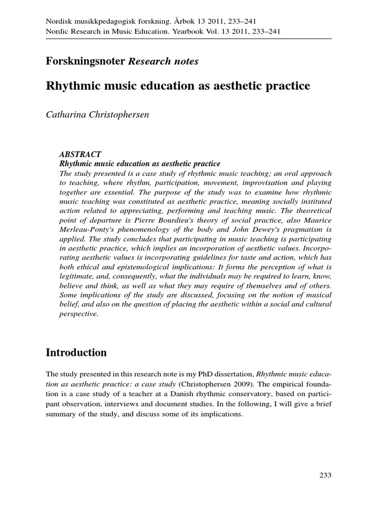 😀 Music education as aesthetic education. Why Music