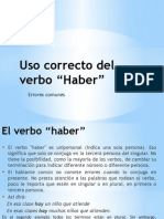 Uso Correcto Del Verbo Haber