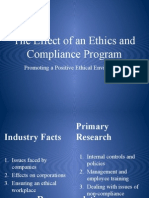 The Effect of An Ethics and Compliance Program: Promoting A Positive Ethical Environment