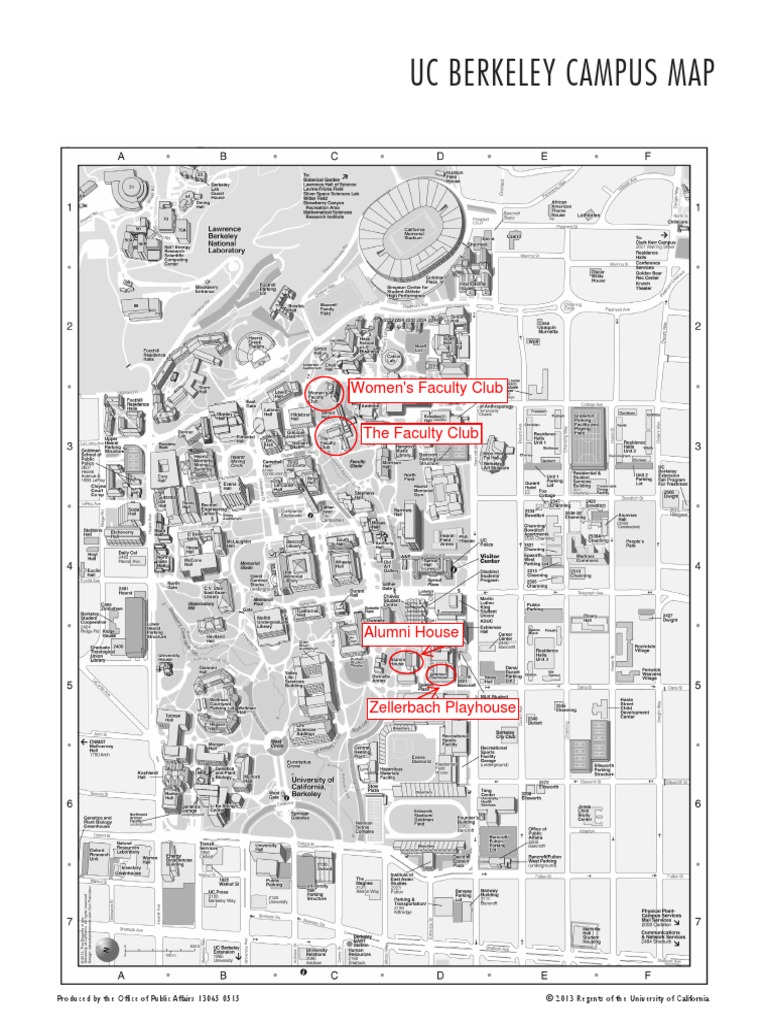 UC Berkeley Campus Map Overview | PDF | California | Universities And ...