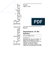 Rule: Alaska National Interest Lands Conservation Act Title VIII Implementation (Subsistence Priority) : Vernal Pool Crustaceans, Et Al.