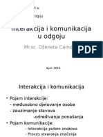 Interakcija I Komunikacija U Odgoju