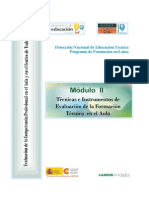 Tecnicas e Instrumentos de La Evaluacion de La Formacion Tecnica en El Aula PDF