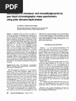 Monoacyl- And Monoalkylglycerol identification by gas-liquid chromatography-mass spectrometry