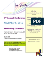 Muskoka Pride 2015 Conference Registation