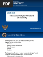 Unit 1 - Introduction To Cyberpatriot and Cybersecurity