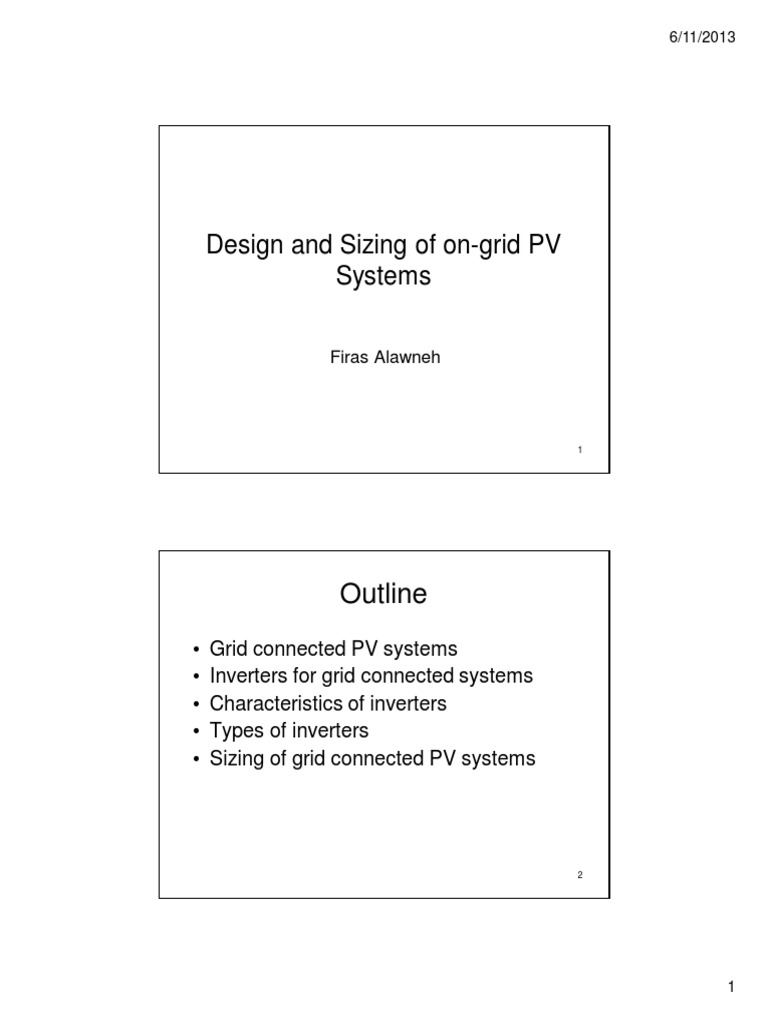On-Grid PV System Design Guide | PDF | Power Inverter | Photovoltaics