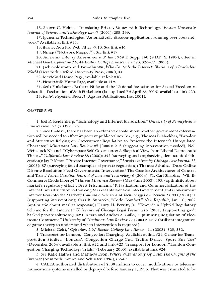 Journal of Science and Technology Law 7 (2001) 288, 299. Chapter