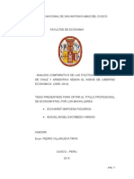 Analisis Comparativo de Las Polit. Econ. de Chile y Arg. Segun El Indice de Libertad Econ. 2008-2014