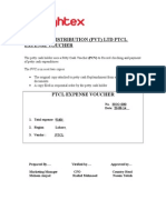 Brightex Distribution (PVT) LTD PTCL Expense Voucher