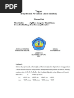 Contoh Soal Persamaan Linear Simultan Menggunakan Matlab