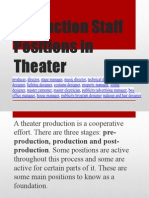 Production Staff Positions in Theater