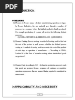 Project - Process Costing-Mcom - 1