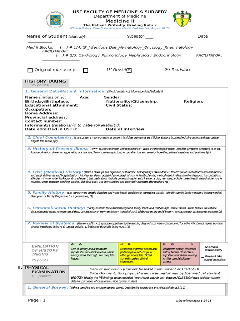 Med2 Patient Write-Up Template-Aug 2015 by DR - Villespin-Lanzona For ...
